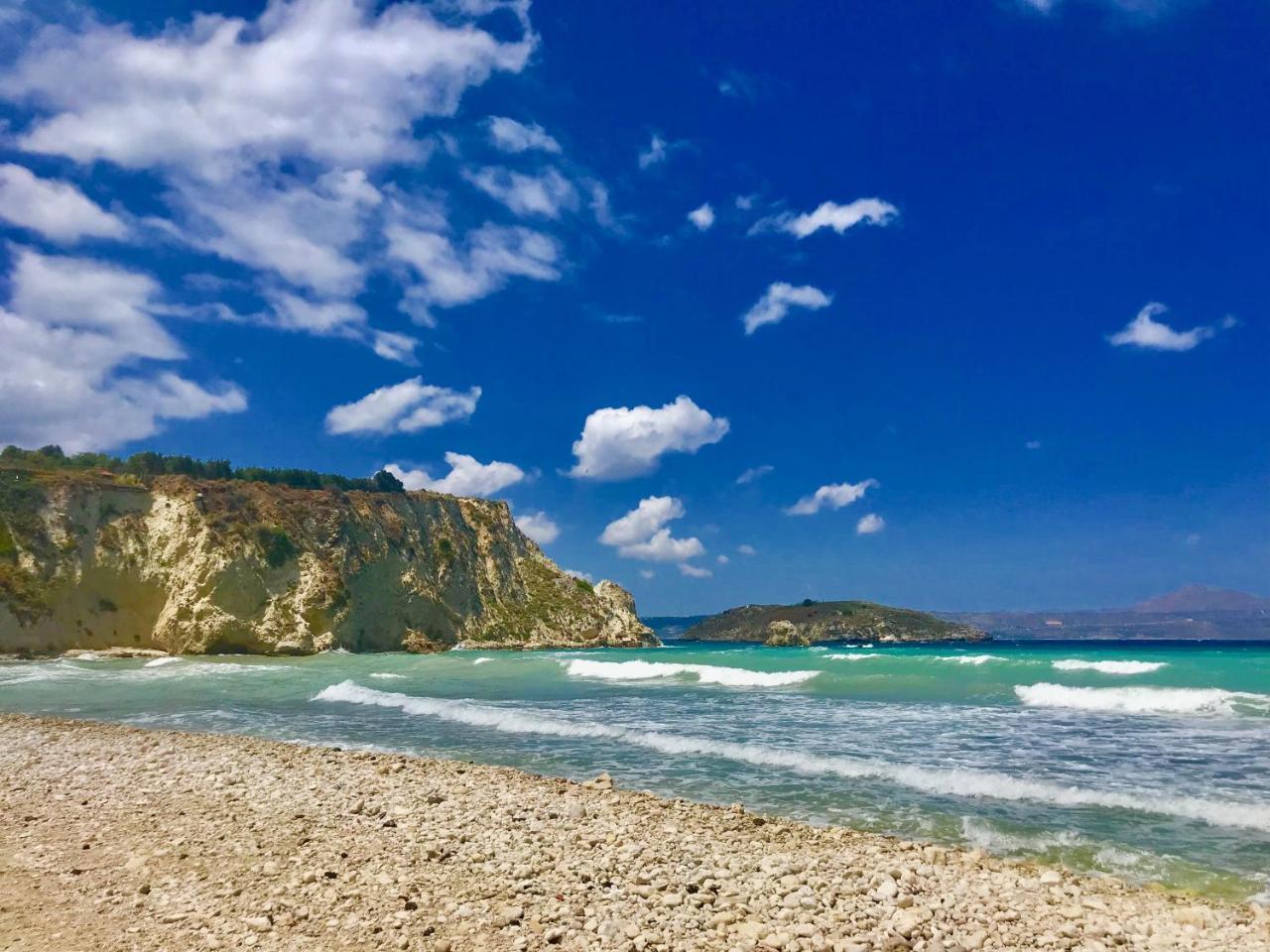 Almyrida Sands Luxury Stone Villa Ksirosternion Buitenkant foto