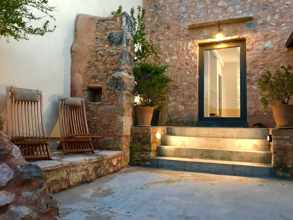 Almyrida Sands Luxury Stone Villa Ksirosternion Buitenkant foto