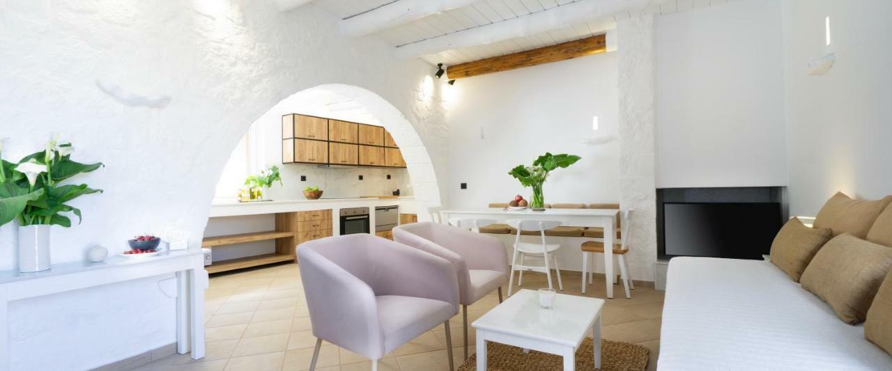 Almyrida Sands Luxury Stone Villa Ksirosternion Buitenkant foto